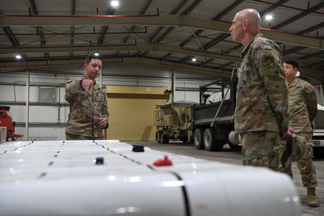 Quinn’s visit focused on visiting the various squadrons of the 380th Air Expeditionary Wing, to provide a direct means of communication for enlisted Airmen.