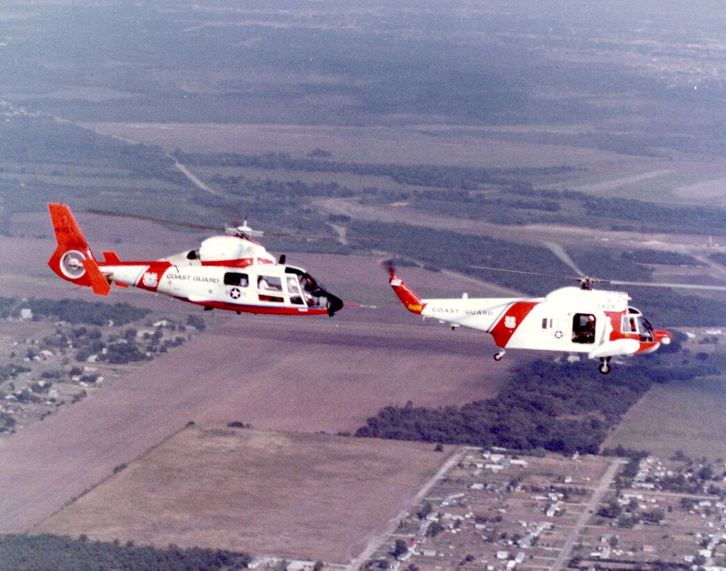 HH-65 and HH-52 in flight