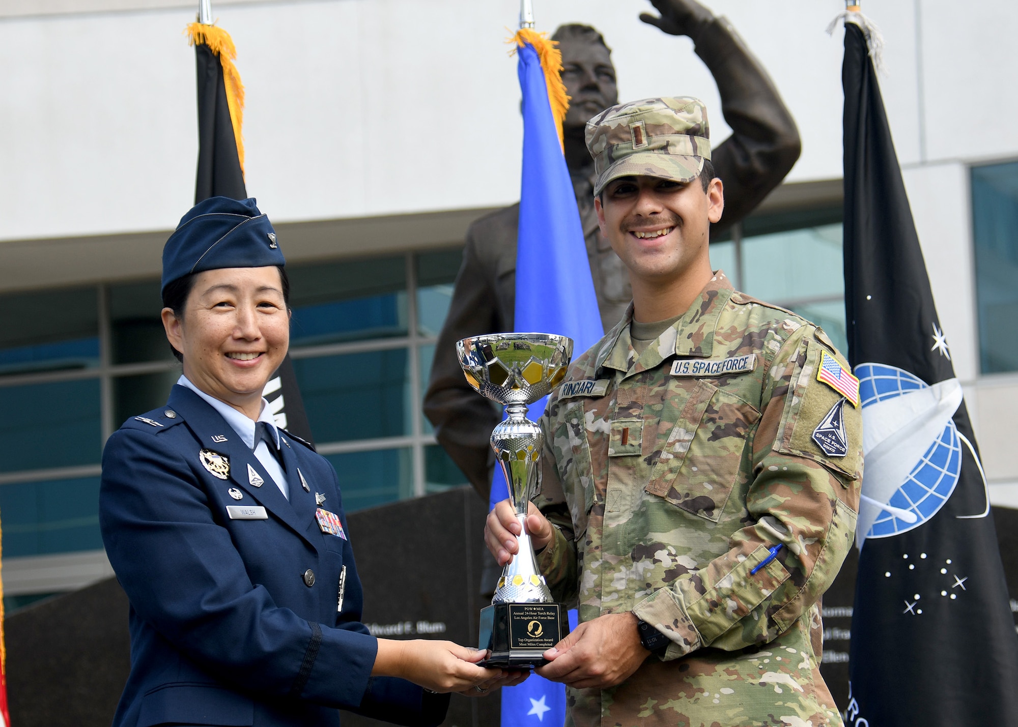 Los Angeles Air Force Base held a remembrance event for National POW/MIA Recognition Day that began on Sept. 15 and ended on Sept. 16 with a 54 mile torch run and wreath laying ceremony.