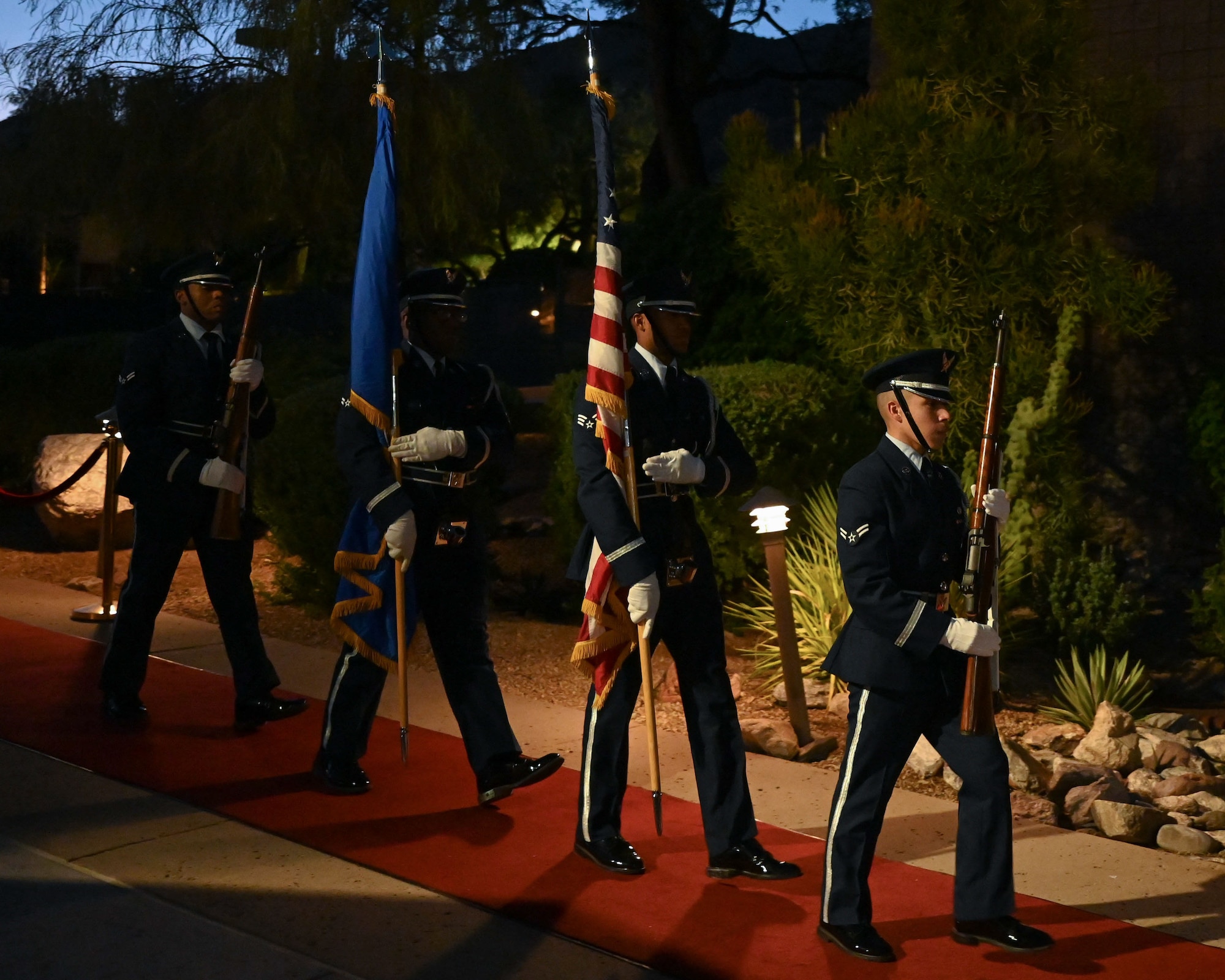 A photo of Honor Guard with the Colors.