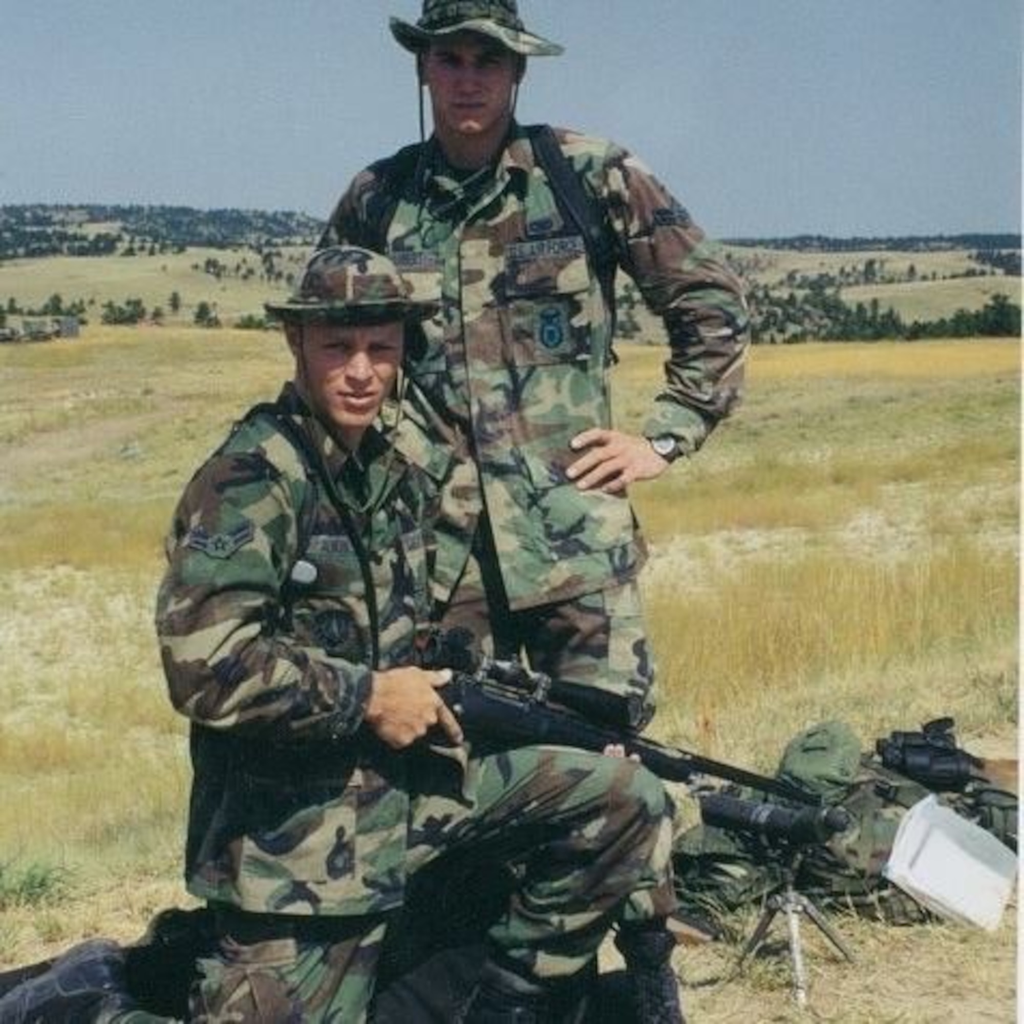Men pose for a photo.
