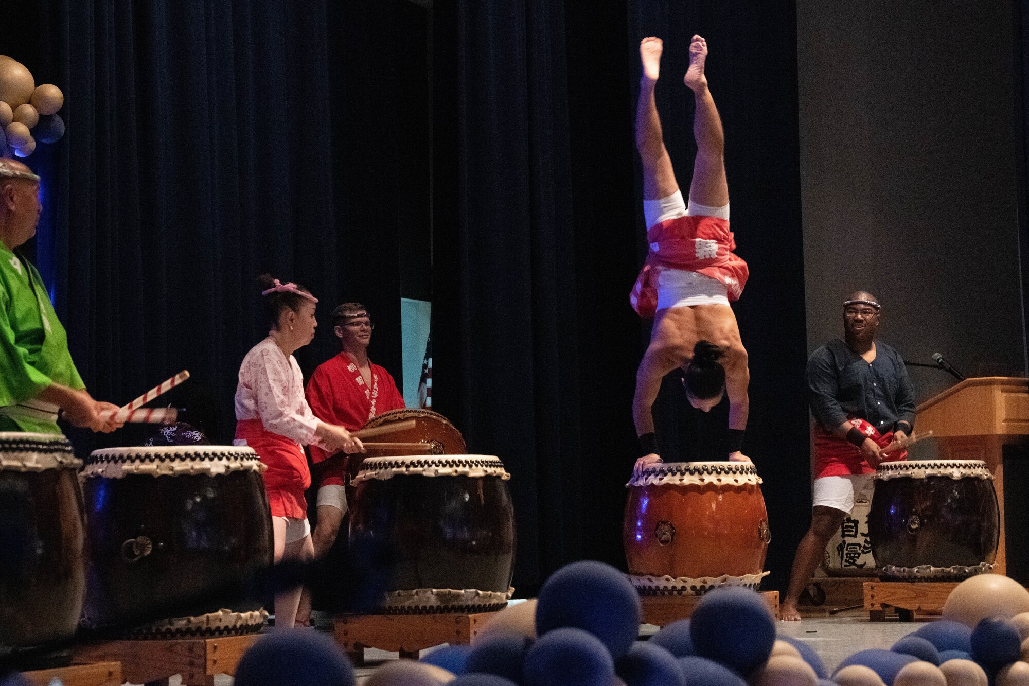 Taiko Drum teams give a joint performance