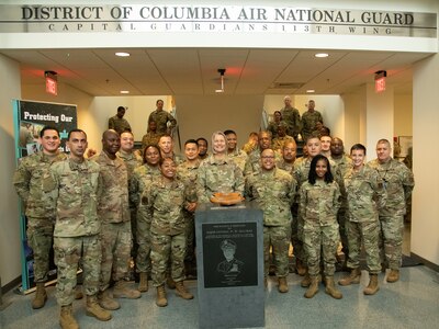 Maj. Gen. Sherrie L. McCandless, commanding general, DC National Guard, gave Boss Bucks to designated 113th Wing members. Congratulations 113th!