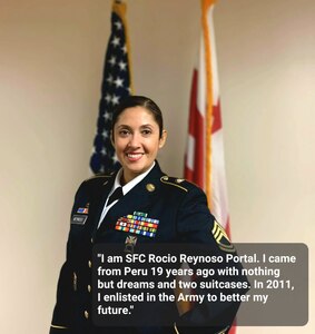 HIGHLIGHT: "I am Sgt. 1st Class Rocio Reynoso Portal. I came from Peru 19 years ago with nothing but dreams and two suitcases. In 2011, I enlisted in the Army to better my future. Since joining, I've been able to obtain my bachelors degree, help my family, and achieve goals that would not have been possible otherwise. The Army has been my greatest blessing and I am grateful for the life that the Army has allowed me to build."
Unidos: Inclusivity for a Stronger Nation