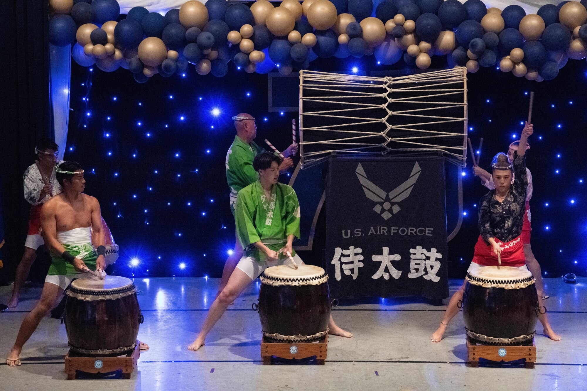 Taiko Drum teams give a joint performance