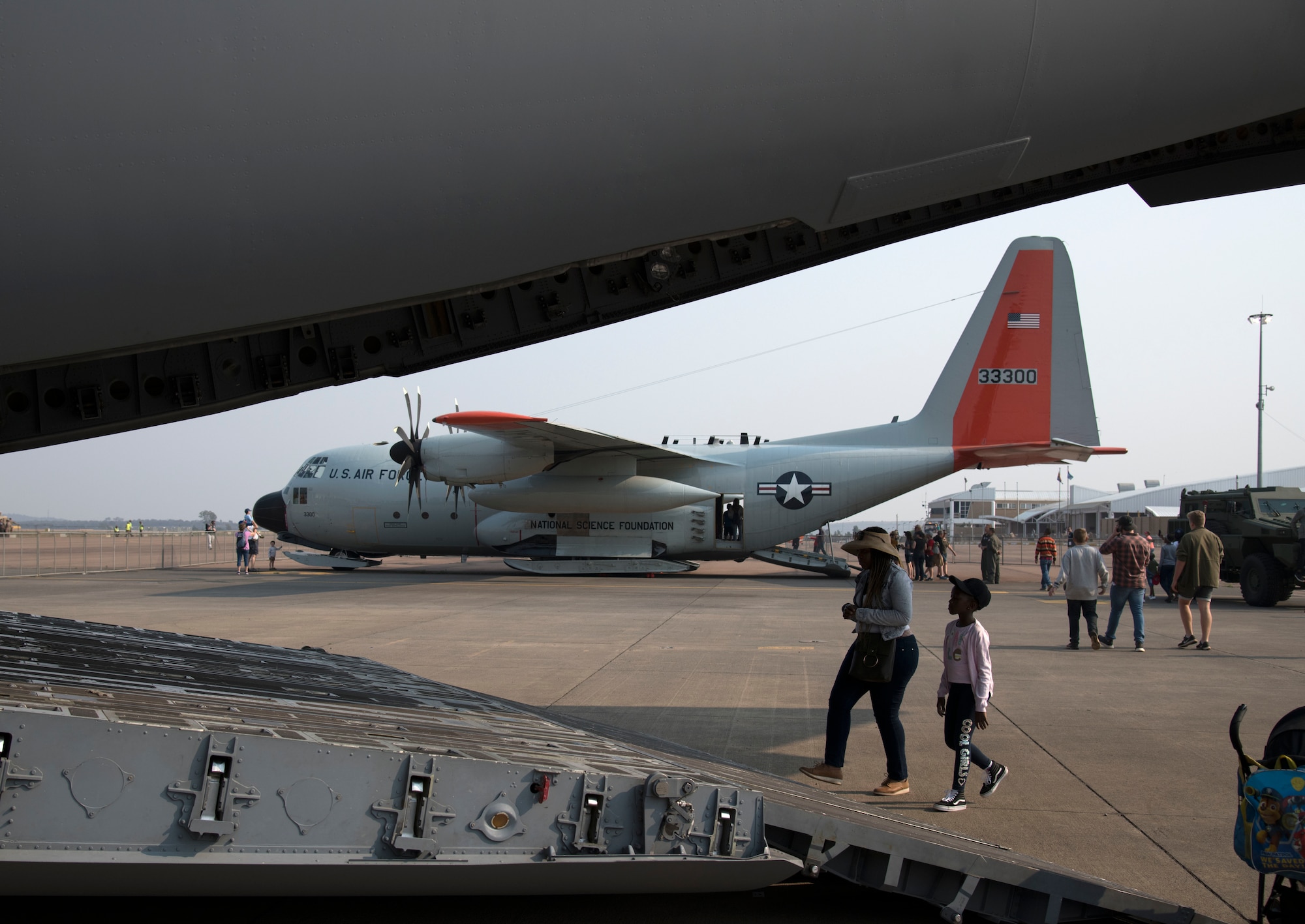 A New York Air National Guard  LC-130 Hercules sits as a static display at Waterkloof Air Force Base, South Africa, during the African Aerospace and Defense Exhibition, Sept. 22, 2018. The New York Air National Guard has sent five aircraft and 60 personnel to participate in the 2022 show Sept. 21-25.