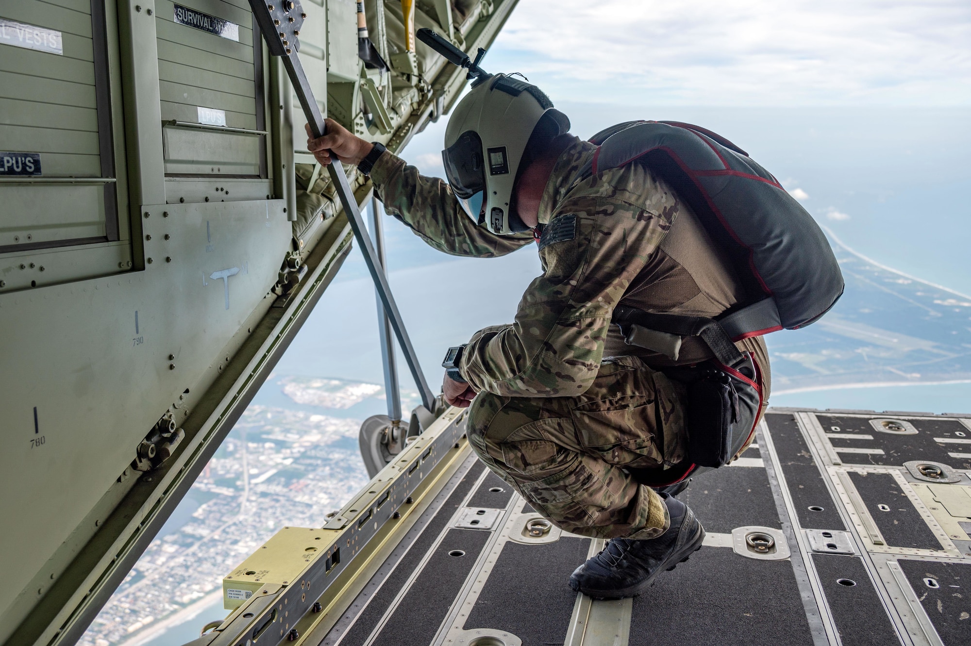 Maj Gen Radliff HC-130J jump