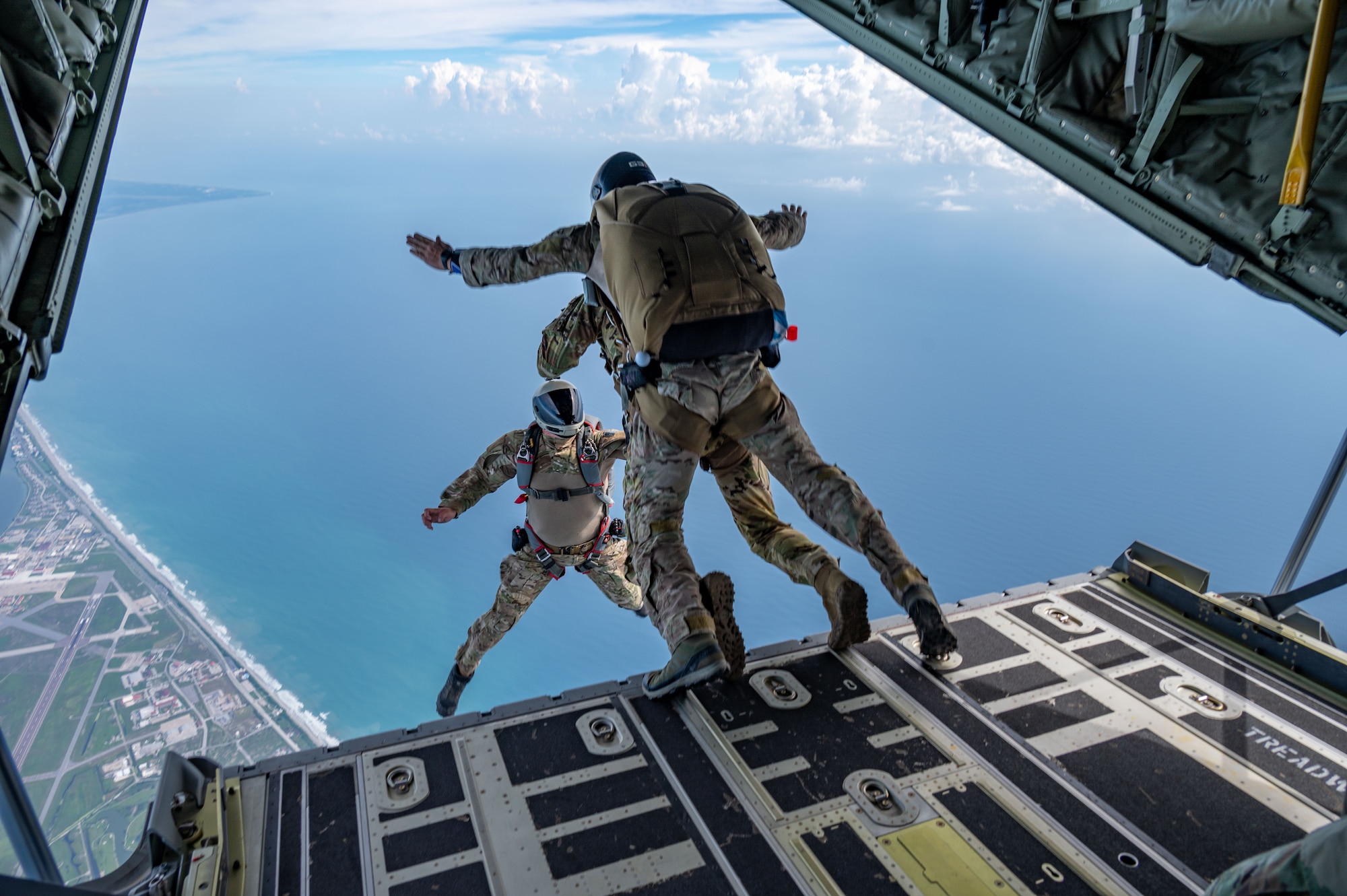 Maj Gen Radliff HC-130J jump