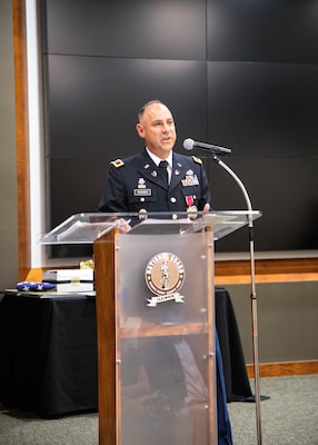 Family, friends and colleagues gathered at the Illinois Military Academy's auditorium Sept. 17, to celebrate the career of Col. Daniel Reichen and wish him well in future endeavors.