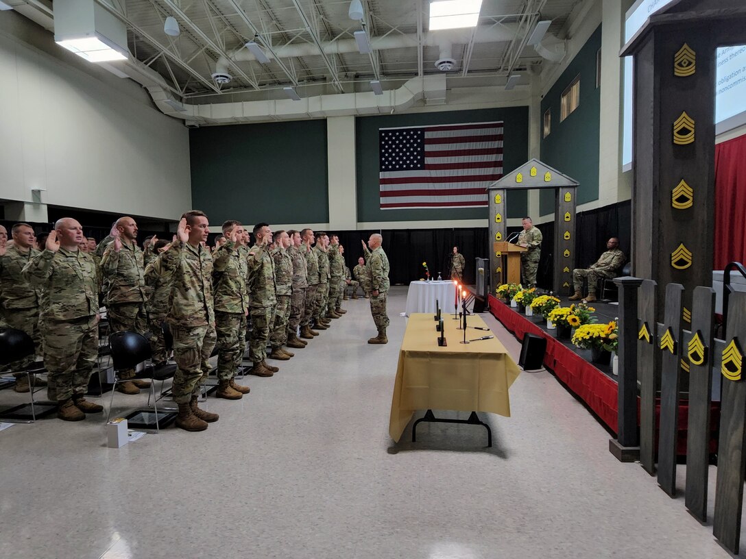 63rd Troop Command holds NCO induction for 101 new sergeants