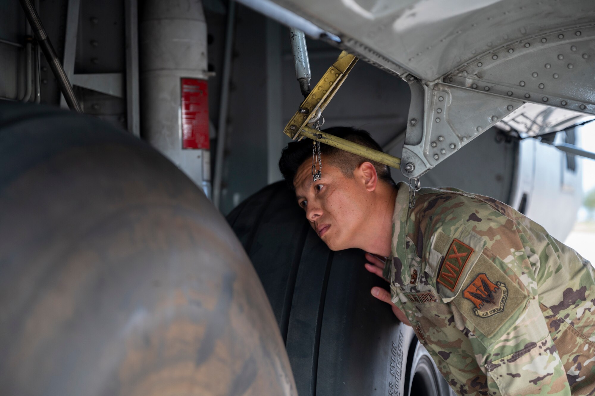 Photo of EC-130 pre-flight check.