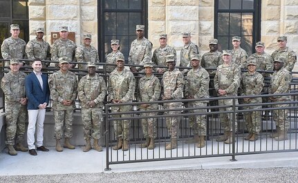 Army Field Support Brigade senior leaders gather at Rock Island Arsenal, Illinois, Sept. 14 during the Senior Leaders Forum. The SLF was hosted by Maj. Gen. David Wilson, ASC commanding general, front row, fourth from left. (Photo by Jon Connor, ASC Public Affairs)