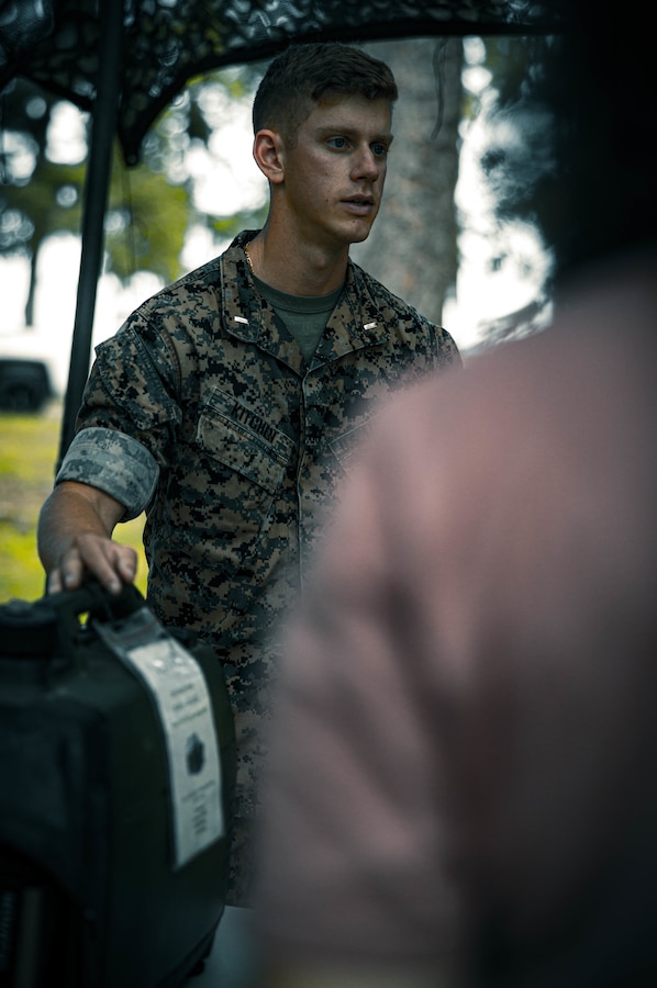 A U.S. Marine with 2d Light Armored Reconnaissance Battalion, 2d Marine Division, participates in a study conducted by the Defense Science Study Group on Camp Lejeune, North Carolina, Sept. 19, 2022.