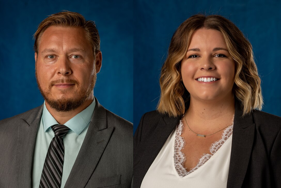 (left to right) Dan Bysina, NSWC PCD Quickstrike Extended Range Integrated Logistics Support manager, and Allie Williams, NSWC PCD Diving and Life Support Information Display Systems project manager, are selected to participate in the Naval Sea Systems Command (NAVSEA) Journey Level Leaders (JLL) Program for Fiscal Year 2023 (FY23). The JLL Program is NAVSEA’s premiere mid-level leadership development program with the goal to improve enterprise mission success by selecting and increasing the effectiveness of qualified professionals, or “leaders”, through participation in a special leadership course and hands‐on learning experiences. (U.S. Navy photos by Anthony Powers)