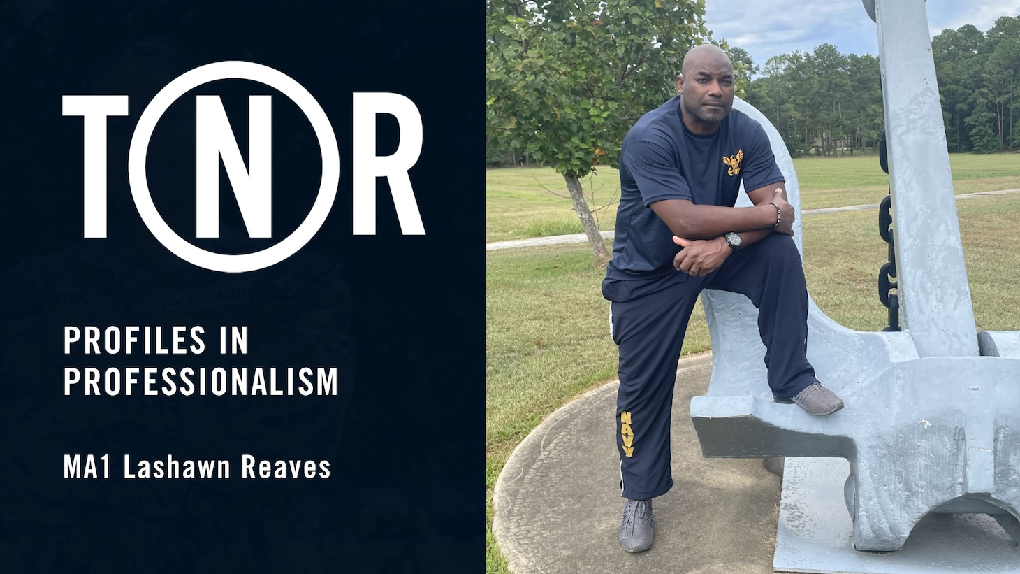 Master-at-Arms 1st Class Lashawn O. Reaves joined the Navy Reserve on a football bet, but has no regrets. “Losing that bet changed the trajectory of my life in one of the best ways imaginable,” he stated.