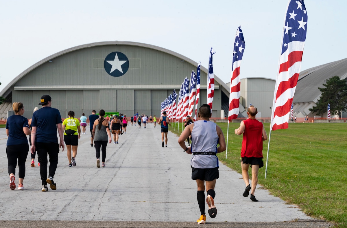 Runners participate in the 2022 Air Force Marathon at Wright-Patterson Air Force Base, Ohio, Sept. 17, 2022. More than 8,500 runners and 1,500 volunteers from all 50 states and 18 different countries came out to run in the race’s 26th year. (U.S. Air Force photo by Jaima Fogg)