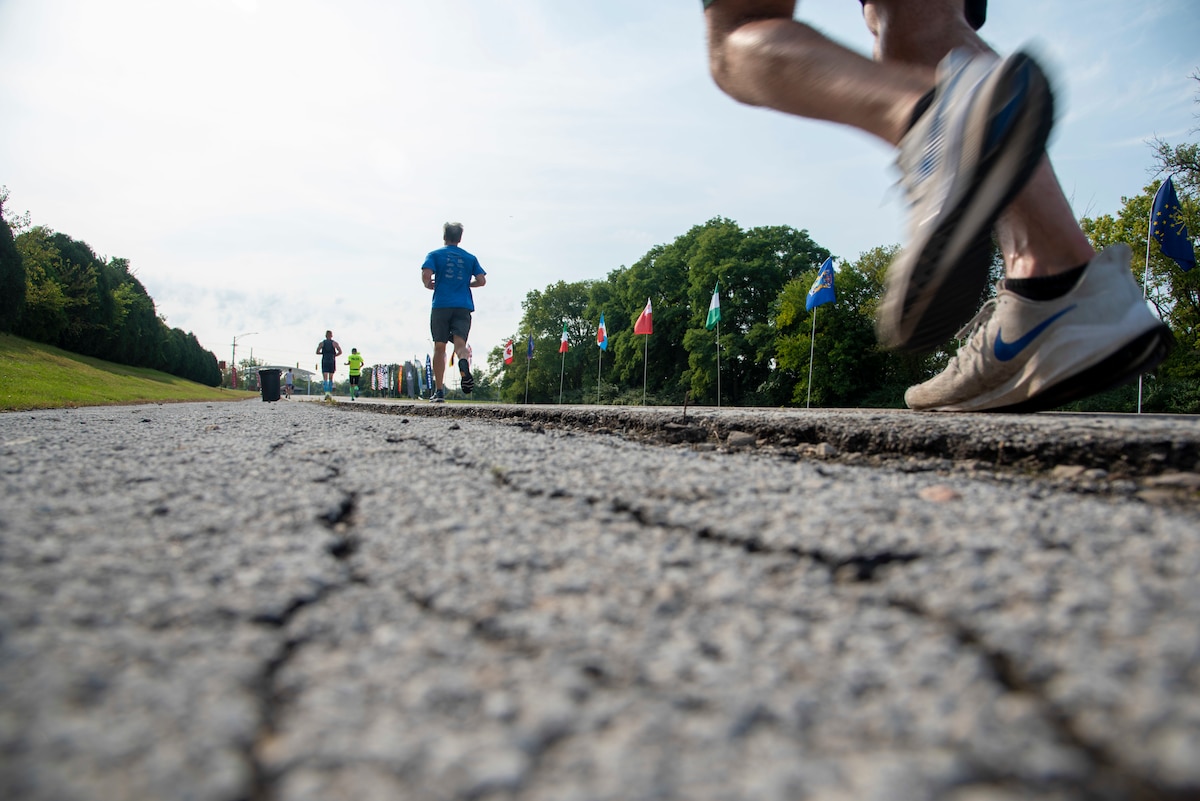 Runners participate in the 2022 Air Force Marathon at Wright-Patterson Air Force Base, Ohio, Sept. 17, 2022. More than 8,500 runners and 1,500 volunteers from all 50 states and 18 different countries came out to run in the race’s 26th year. (U.S. Air Force photo by  SSgt Mikaley Kline)