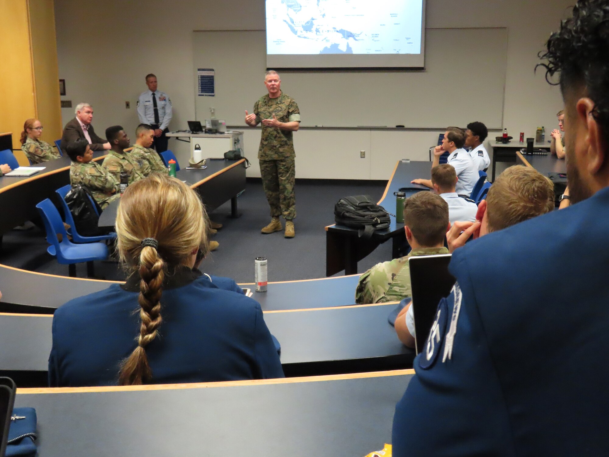 USSPACECOM CSEL briefs Air Force Academy Cadets