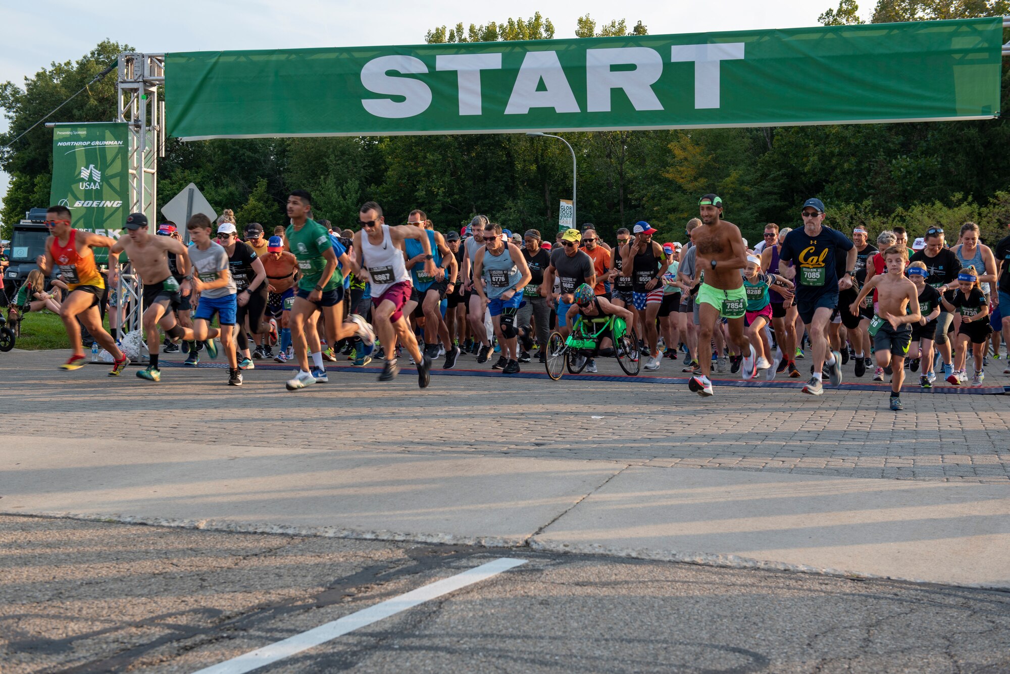 Runners participate in the 2022 Air Force Marathon 5K event on the Wright State University campus, Dayton, Ohio, Sept. 17, 2022. More than 8,500 runners and 1,500 volunteers from all 50 states and 18 different countries came out to run in the race’s 26th year. (U.S. Air Force photo by Airman 1st Class James Johnson)