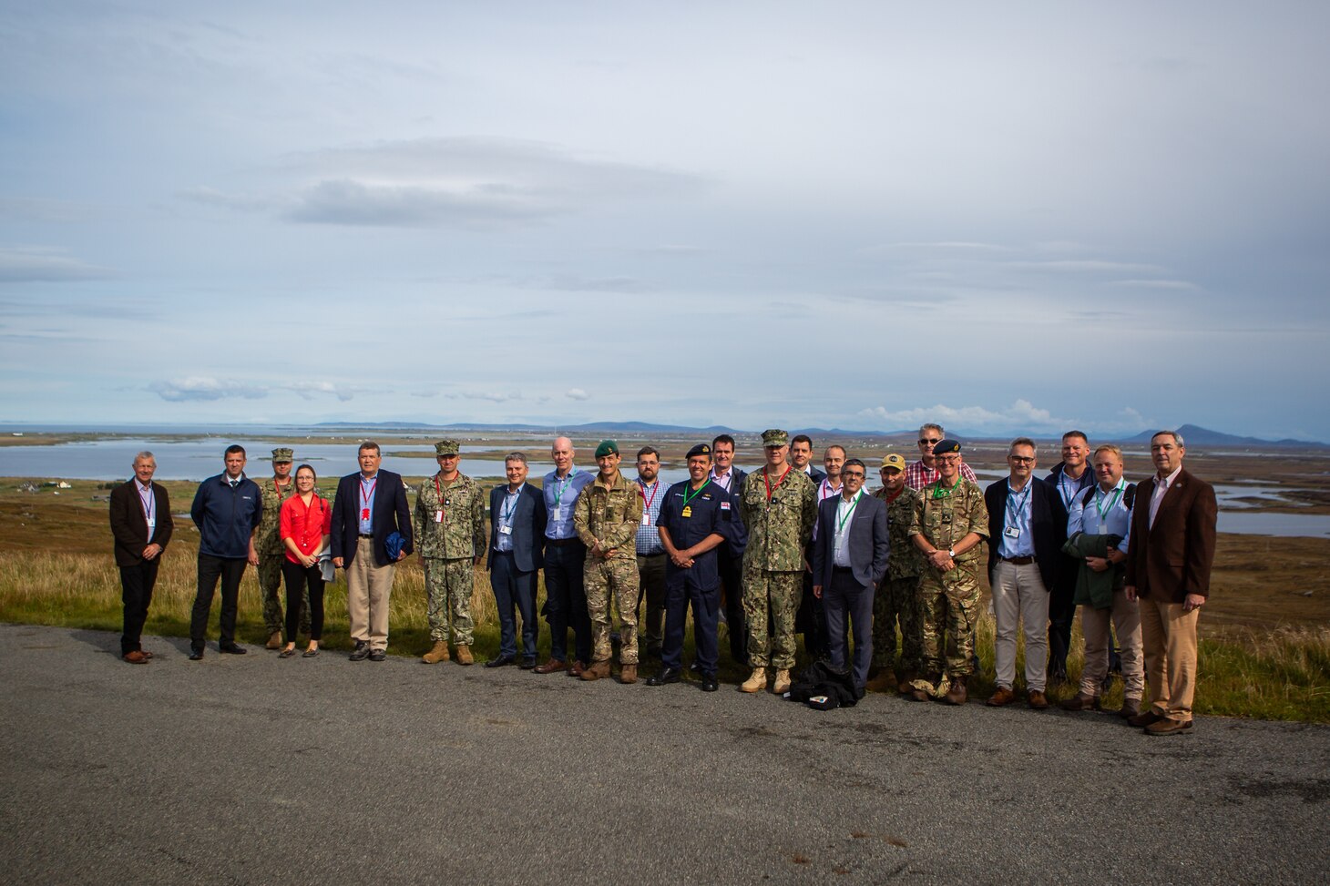 U.S. and U.K. government and military leaders visit the QinetiQ Rangehead facility, Sept. 7, 2022, prior to a demonstration during Exercise Atlantic Thunder 2022 in the Hebrides Islands, Scotland.