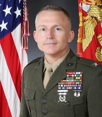Official studio photo of Col. Edward J. Healey, Afloat Deputy Commander, Expeditionary Strike Group (ESG) 2