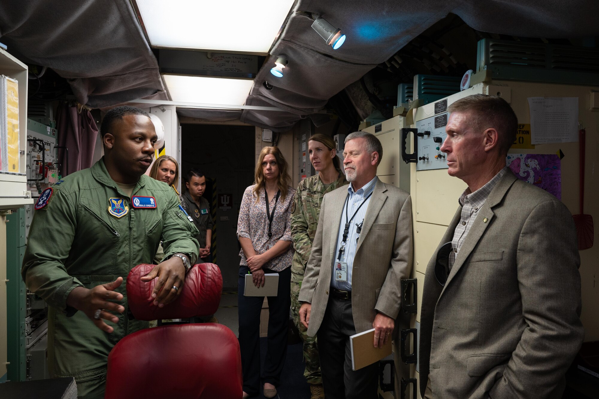 A distinguished visitor tours the Echo-01 MAF and LCC.
