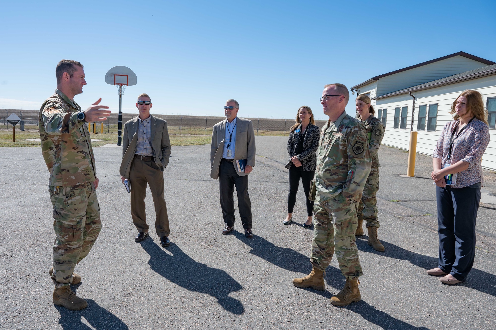 A distinguished visitor tours the Echo-01 MAF and LCC.