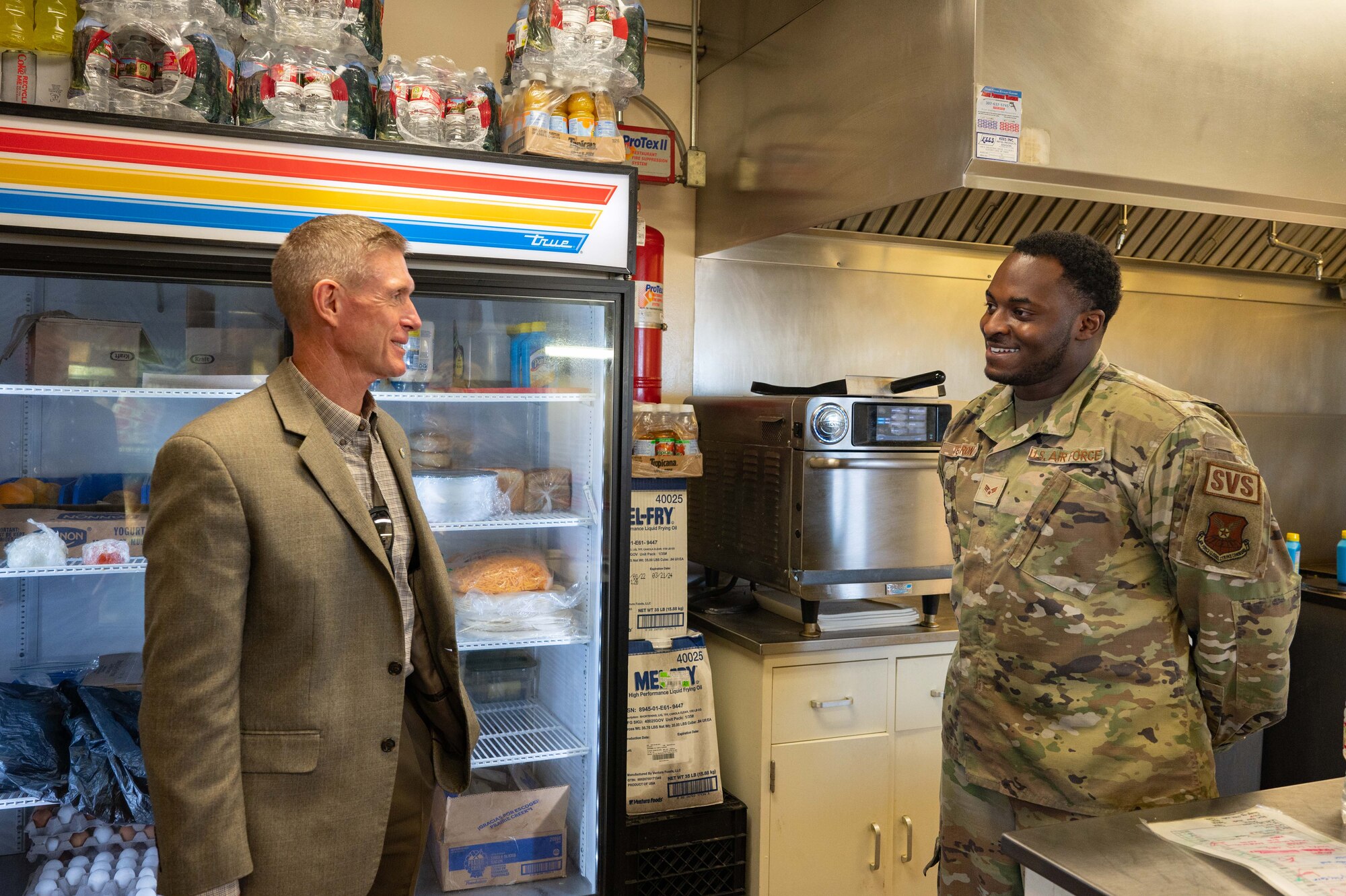 A distinguished visitor tours the Echo-01 MAF and LCC.