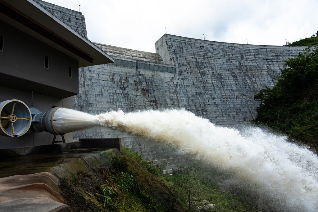 The Portugues Dam, Puerto Rico; according to the National Hurricane Center, the island was inundated by large amounts of rainfall, anywhere from 12 to 30 inches of rain.