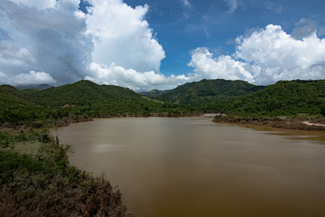 The Portugues Dam, Puerto Rico; according to the National Hurricane Center, the island was inundated by large amounts of rainfall, anywhere from 12 to 30 inches of rain.