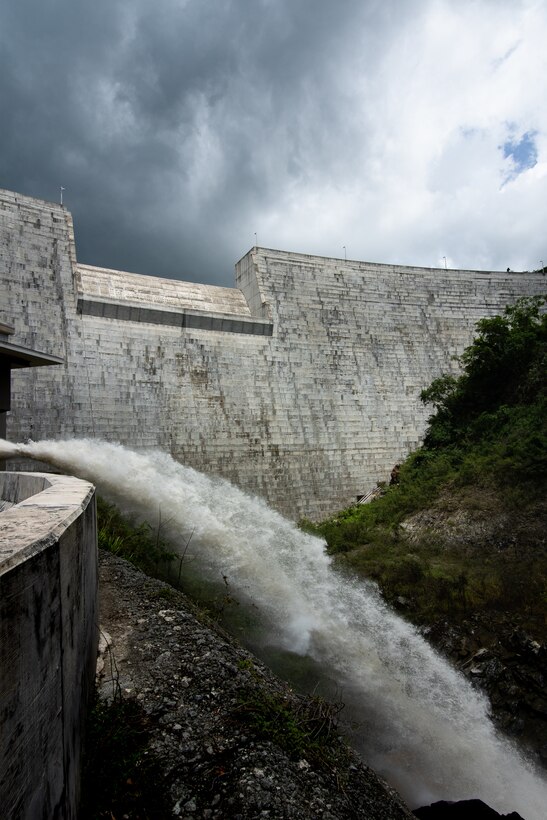 The Portugues Dam, Puerto Rico; according to the National Hurricane Center, the island was inundated by large amounts of rainfall, anywhere from 12 to 30 inches of rain.