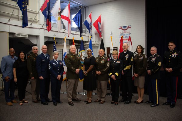Lt. Gen. Evans, Commanding General of U.S. Army North, and Command Sgt. Maj. Phil Barretto, U.S. Army North’s senior enlisted advisor, poses with other senior service members, after the Gold Star Mother’s and Family event, held at Joint Base Fort Sam Houston-San Antonio, Texas, September 25, 2022. Gold Star Mother’s and Family Day honors the mothers, fathers, and families of fallen military service members. It provides an opportunity for us as a nation to pay tribute to their sacrifices and support those who remain behind. (U.S. Army Photo by Spc. Gianna Elle Sulger)