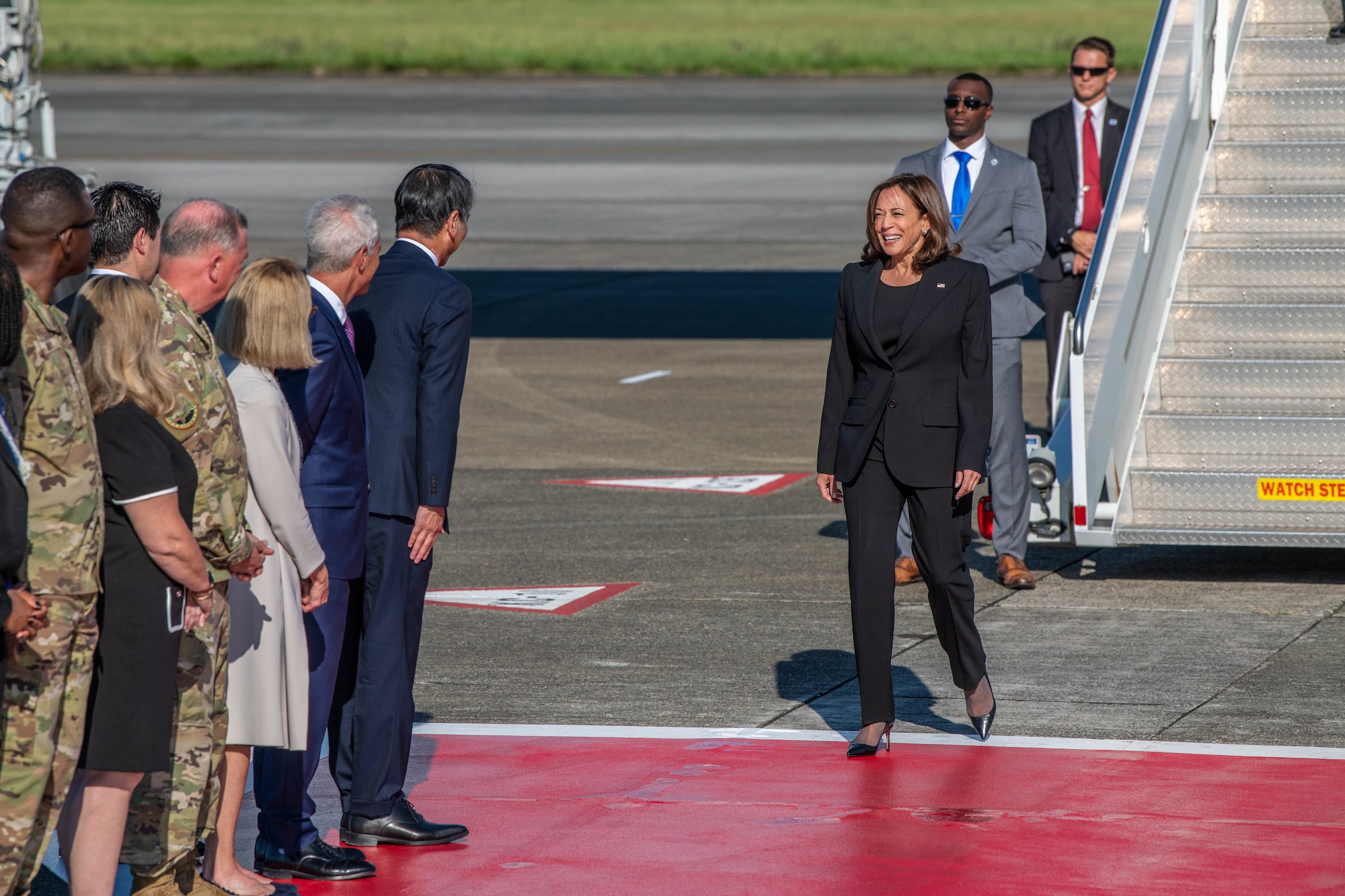 Vice President greets officials