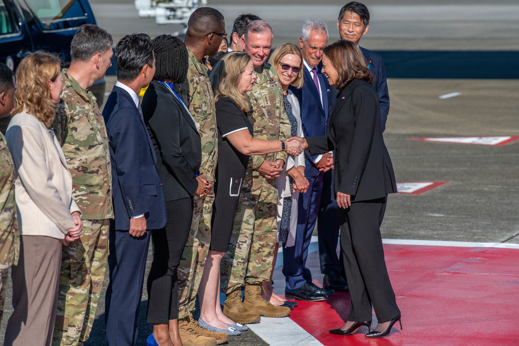 Vice President greets officials