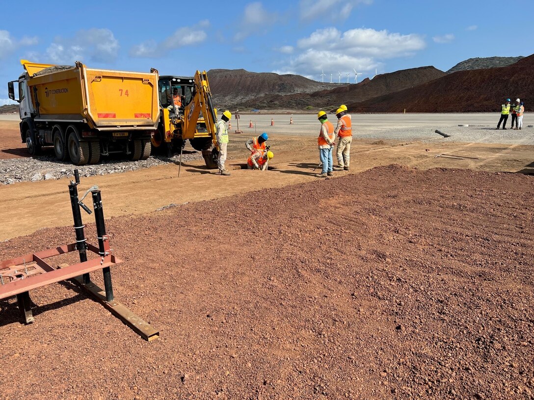 Work is in progress to restore full operational capabilities of the runway at Ascension Island.