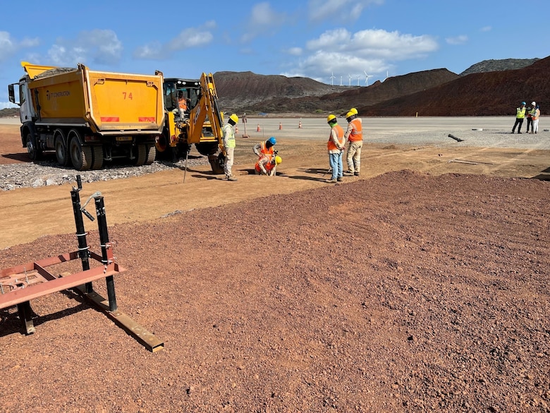 Work is in progress to restore full operational capabilities of the runway at Ascension Island.
