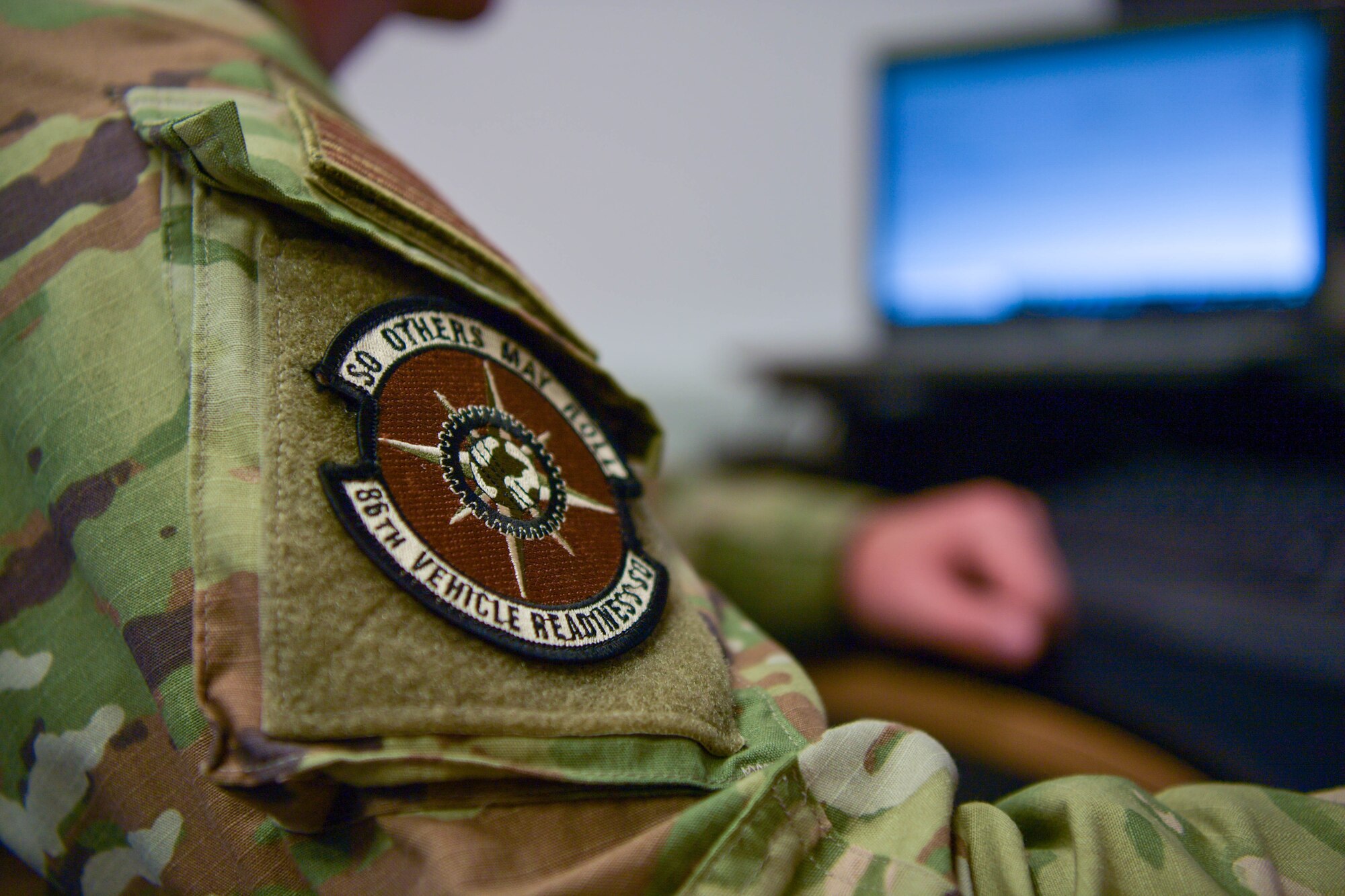 Military patch on uniform