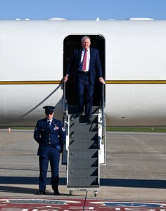 SECAF visits Joint Base Langley-Eustis.