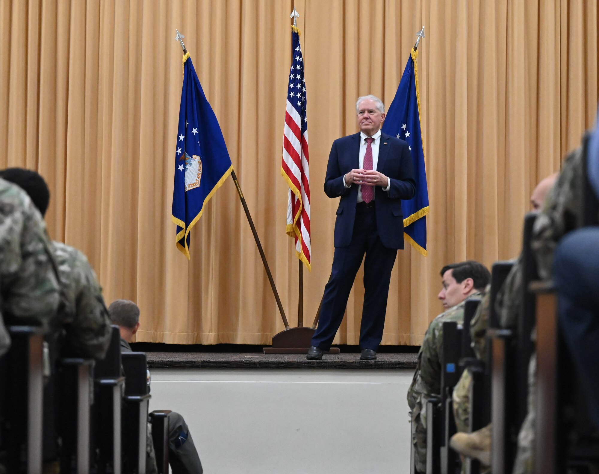 SECAF visits Joint Base Langley-Eustis.