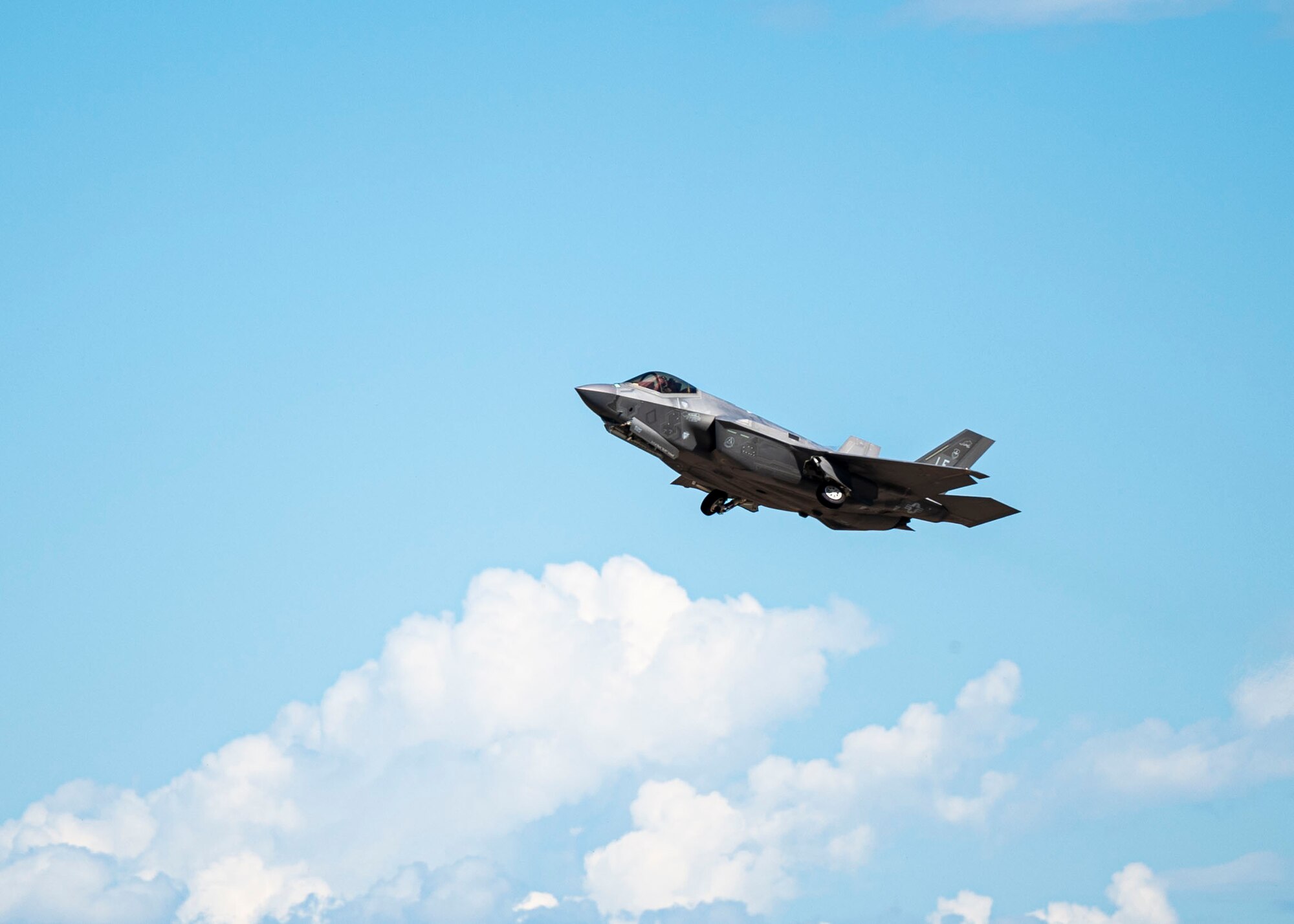 An F-35A Lightning II aircraft takes off Sept. 23, 2022, at Luke Air Force Base, Arizona.