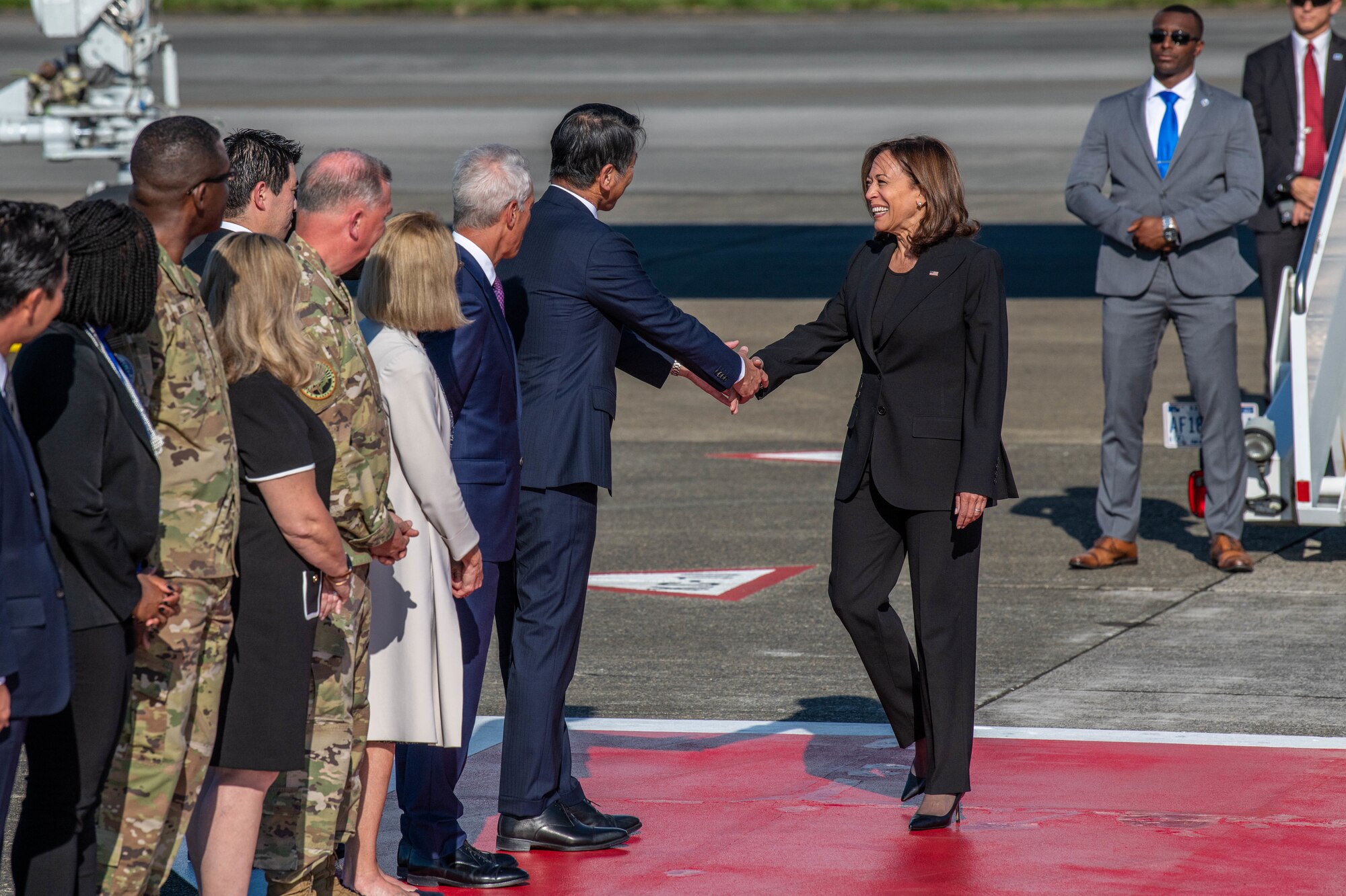 Vice President greets officials