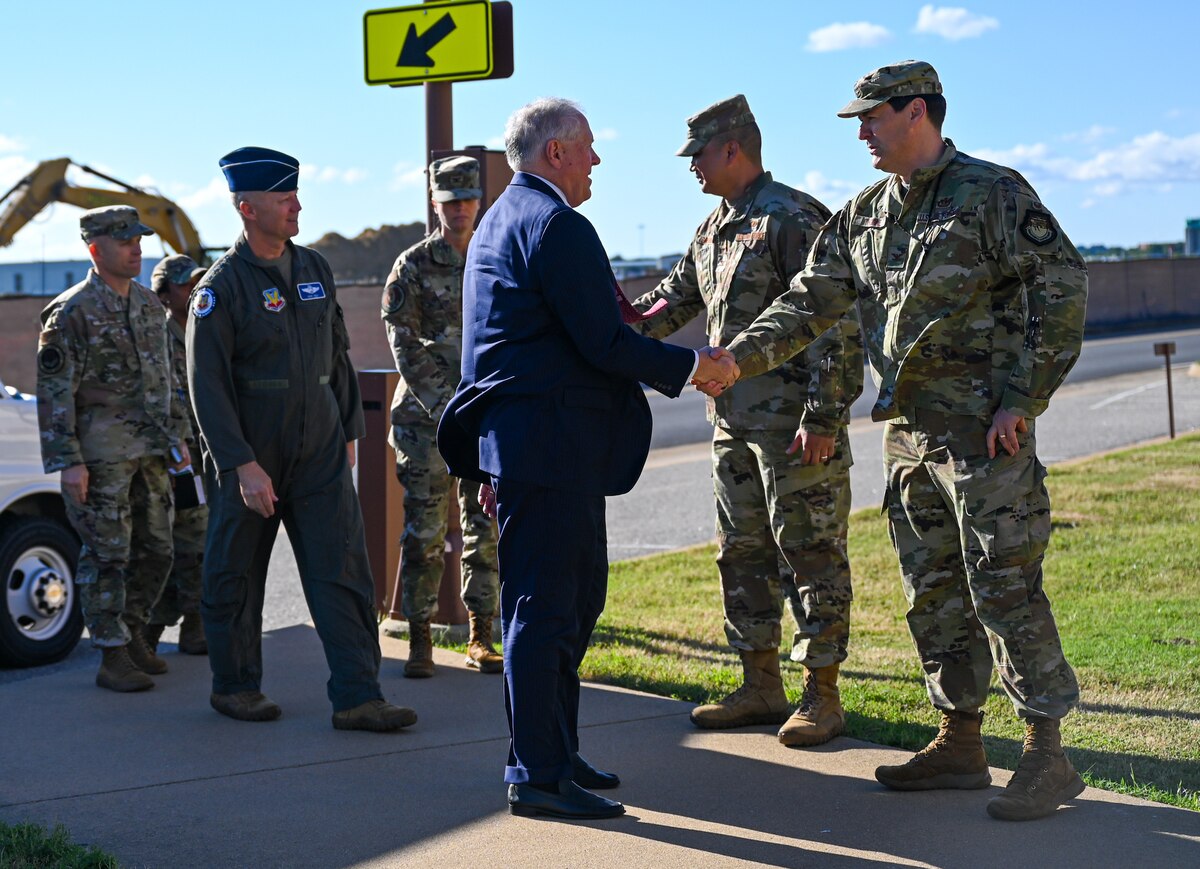 SECAF visits Joint Base Langley-Eustis.