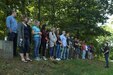 193rd Special Operations Wing Airmen line up in two rows like the 2nd Infantry from West Virginia did on July 1, 1863, the first day of the Battle of Gettysburg, during a tour given by the Army War College in Gettysburg, Pennsylvania September 19, 2022.