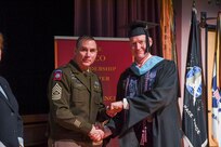 Sgt. Maj. Jon Whaley graduates with a Masters of Science degree in Instructional Design, Development and Evaluation from Syracuse University’s School of Education during a ceremony held Aug. 23, 2022, at Fort Bliss, Texas. Whaley is participating in the U.S. Army Sergeant Major Academy Fellowship Program.