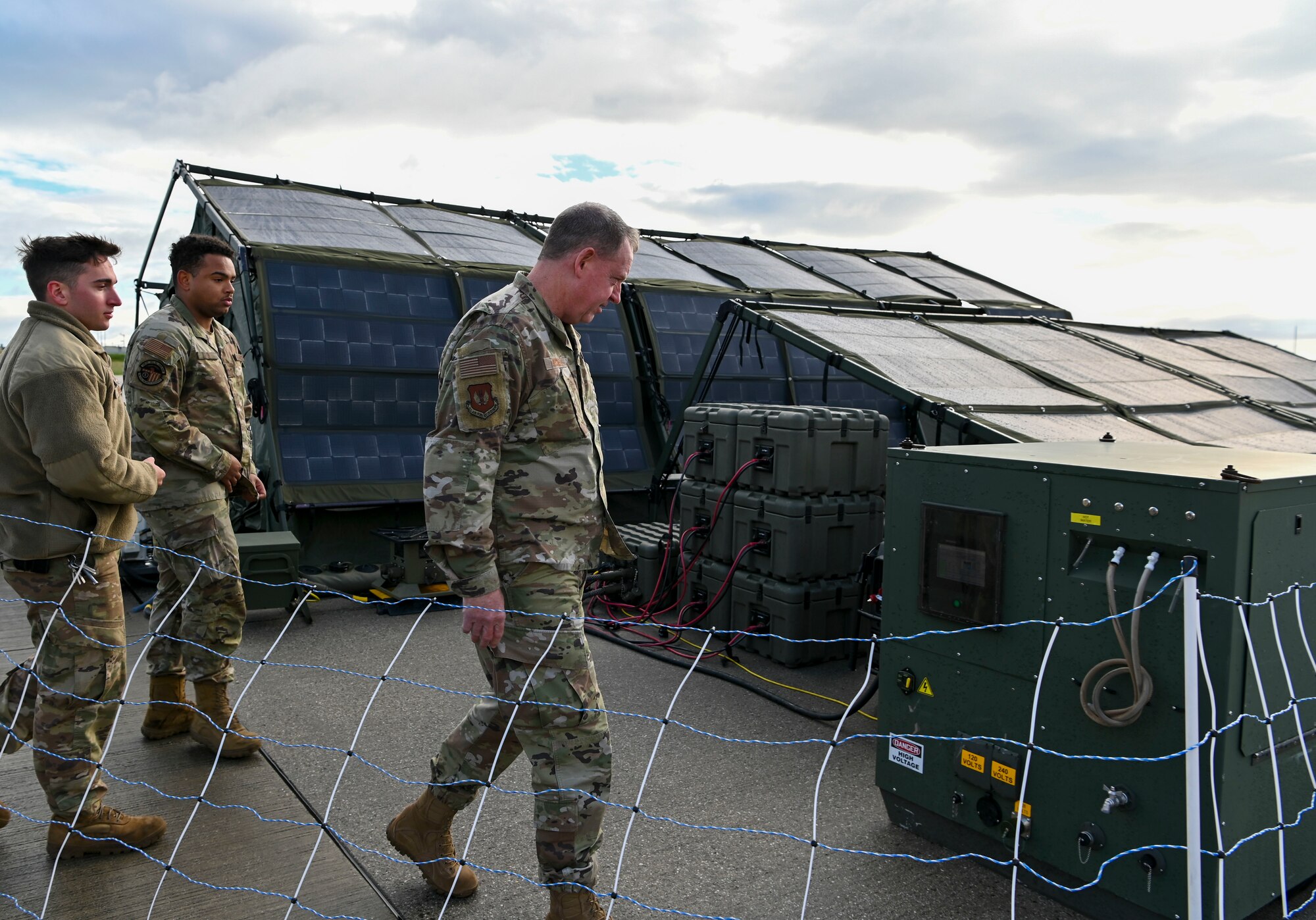 General James Hecker, U.S. Air Forces in Europe – Air Forces Africa commander, and Airmen from the 52nd Civil engineer Squadron, take a look at Project Arcwater.