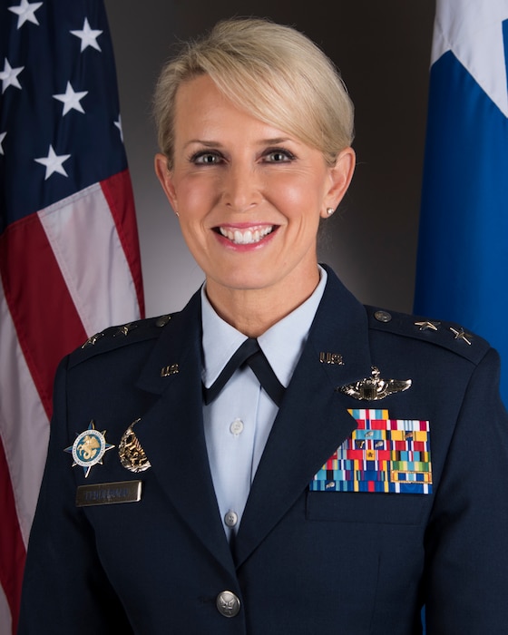 This is the official portrait of Maj. Gen. Laura L. Lenderman.