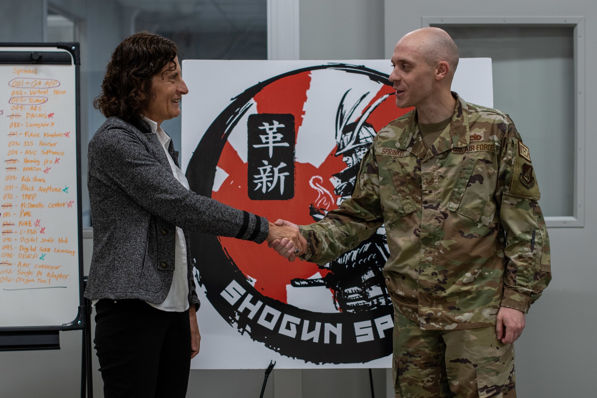 Doctor coins an Airman.