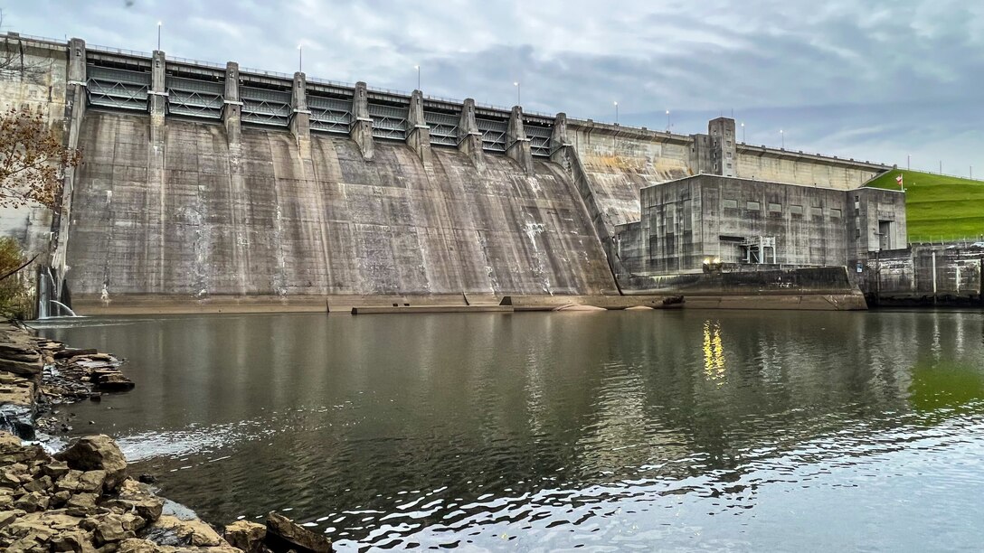 The U.S. Army Corps of Engineers Nashville District awarded a $91,250,000 contract Sept. 29, 2022, to Prime American Bridge for the Center Hill Dam Spillway Gates Replacement Project. (USACE Photo by Lee Roberts)