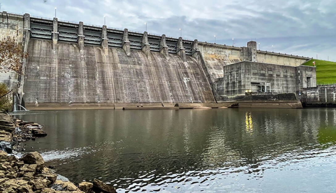 The U.S. Army Corps of Engineers Nashville District awarded a $91,250,000 contract Sept. 29, 2022, to Prime American Bridge for the Center Hill Dam Spillway Gates Replacement Project. (USACE Photo by Lee Roberts)