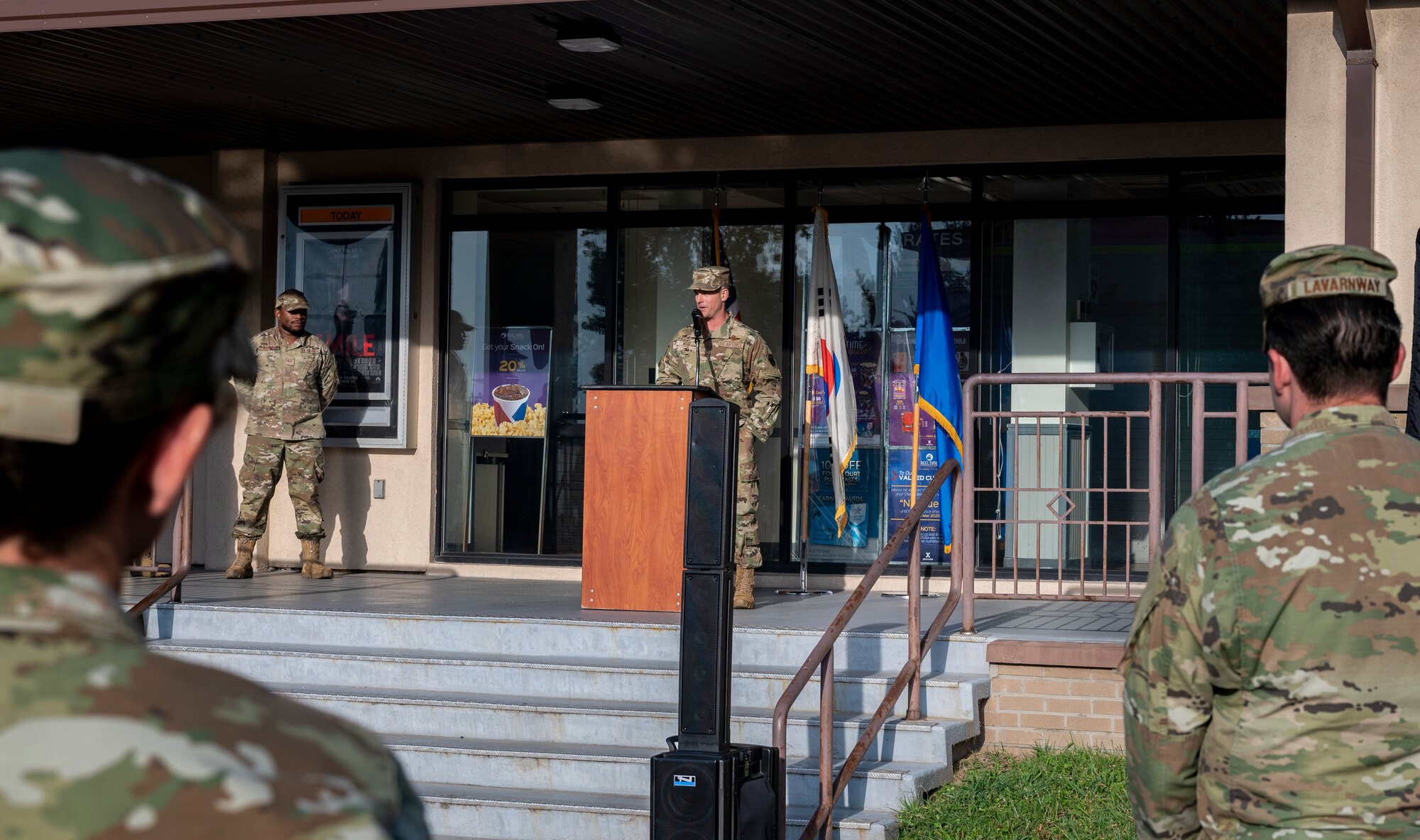 Col. Joshua Wood, 51st Fighter Wing commander, talks about the importance of honoring and remembering prisoners of war and service members missing in action during a remembrance ceremony at Osan Air Base, Republic of Korea, Sept. 26, 2022.